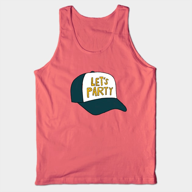 Let's Party Hat Tank Top by Haldeman Haüs